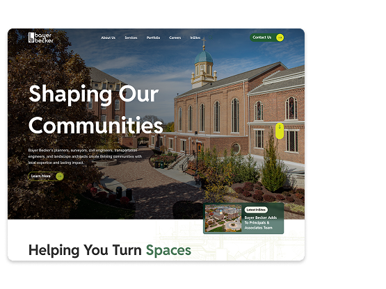 Bayer Becker home page header