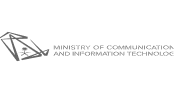 Ministry of Communication and Information Technology logo with abstract geometric icon.
