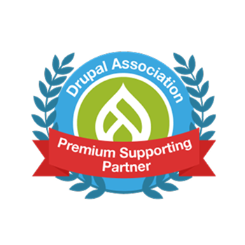 Drupal Association Premium Supporting Partner badge logo.